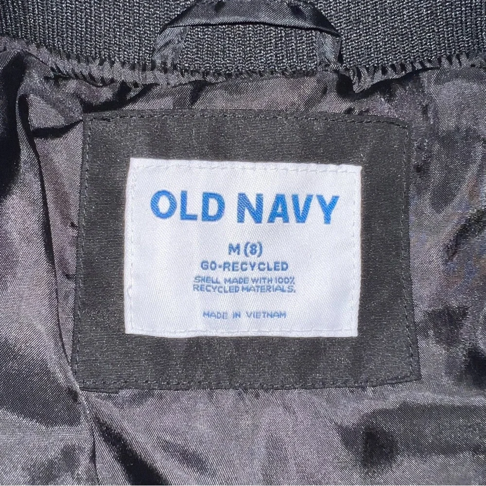Old Navy Classic Black Bomber Jacket, Size M (8)